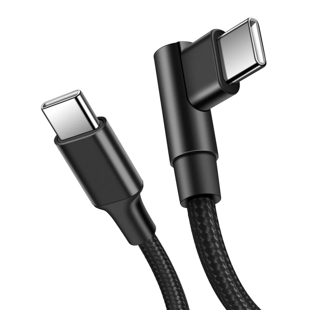 Durable 90-Degree USB Type-C Quick Charge Cable