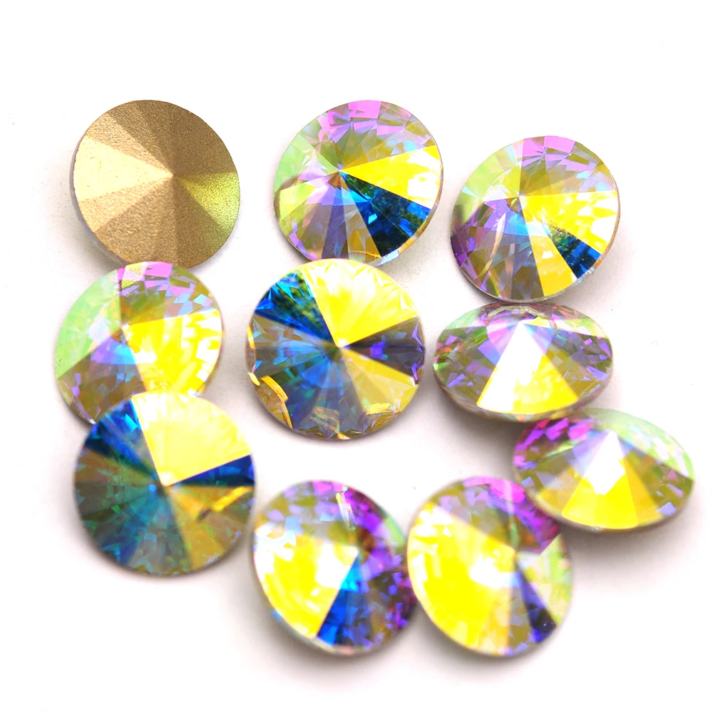 Description Picture 6 of itemCTPA3bI 10PCS Crystal AB Different Shapes Glass DIY Rhinestones Shiny Strass Glue On Craft Beads For Garment Nail Art Decoration