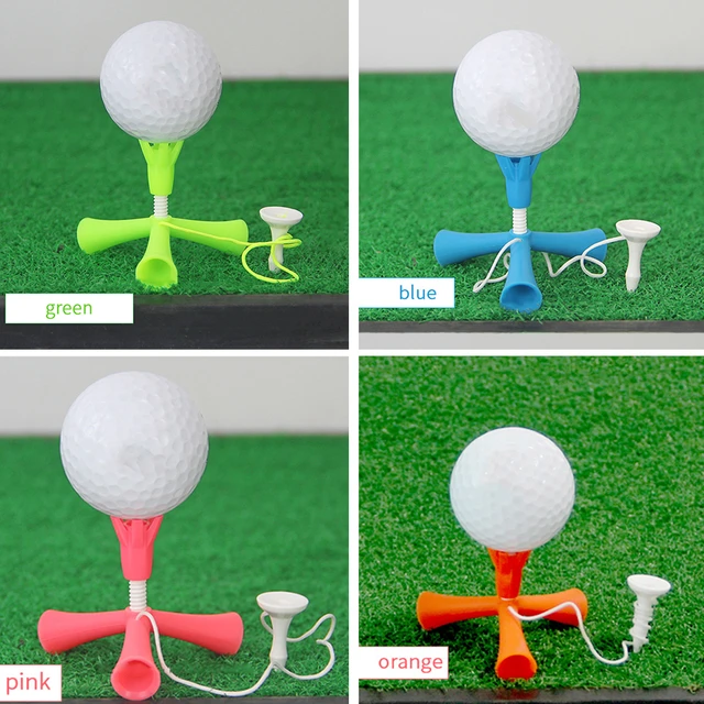 Golf Tripod Rubber Tees Indoor Self Standing Golf Tees Adjustable Height  Durable Plastic Tee Ball Holder Portable Golf Tee