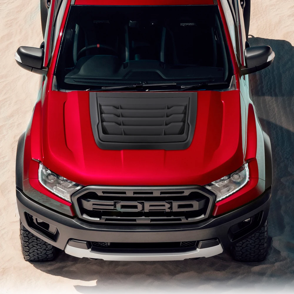 Scoop Hood Deflector Guard Bonnet Hood Scoop Cover For Ford Ranger 2015-2022 XLT XLS XL Limited Wildtrak Raptor Style Product