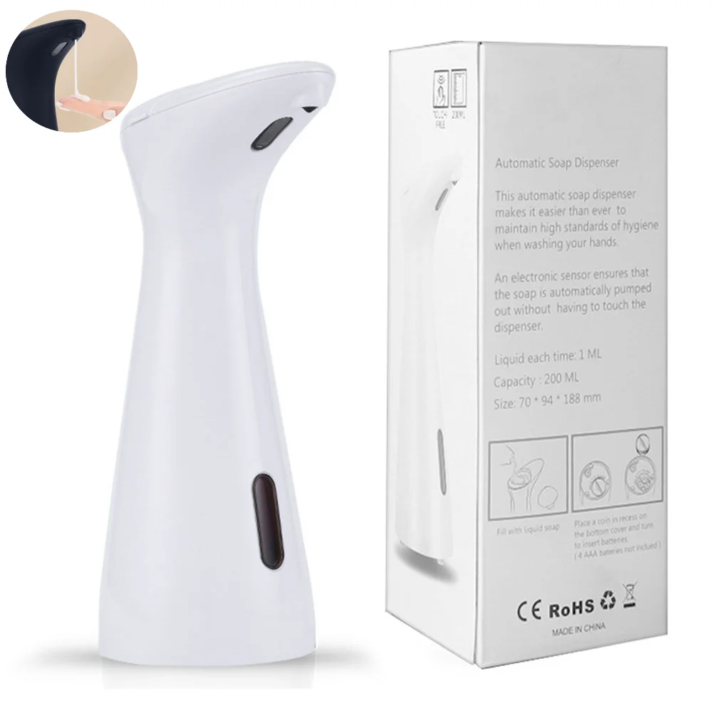 Automatic Soap Dispenser Touchless Foaming Soap Dispenser 200ml USB Rechargeable Electric Foam For Home Hotel soap dispenser soap pump