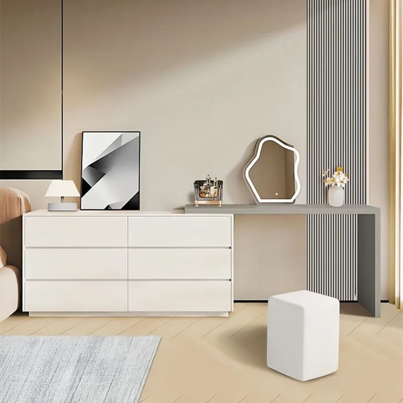 

Storage Dressing Table Nordic Style Modern Fashion Luxury Lights Bedroom Drawers Dressing Table Charm Penteadeira Home Decor