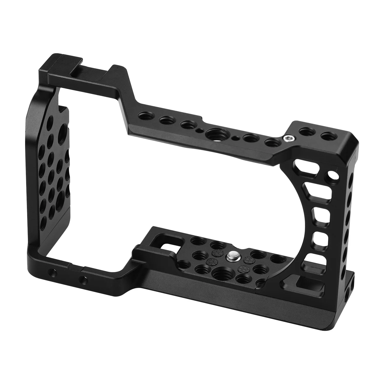 Wooden Zfc Camera Grip L Bracket Plate With Cold Shoe Mount & 1