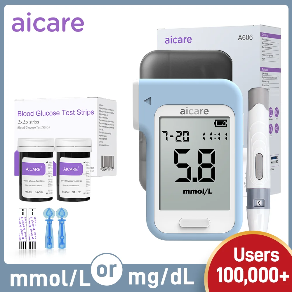 Comprehensive Blood Glucose Monitoring Kit with Test Strips, Lancets, and Travel Case