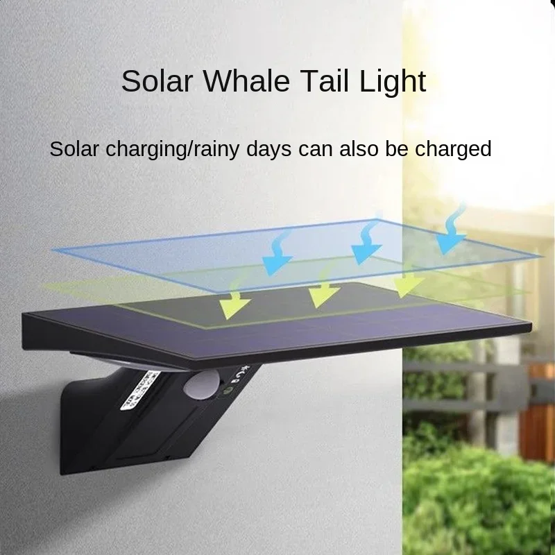 Solar Outdoor Lamps Garden Wall Motion Sensor Street Lawn Light IP 65 Waterproof Warm White Courtyard Solar Power Spotlighting