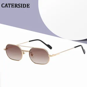 New Arrival Narrow Men's Sunglasses Fashion Oval Woman Sun Glasses Classic Brand Design Metal Frame 2021 De Sol Feminino UV400