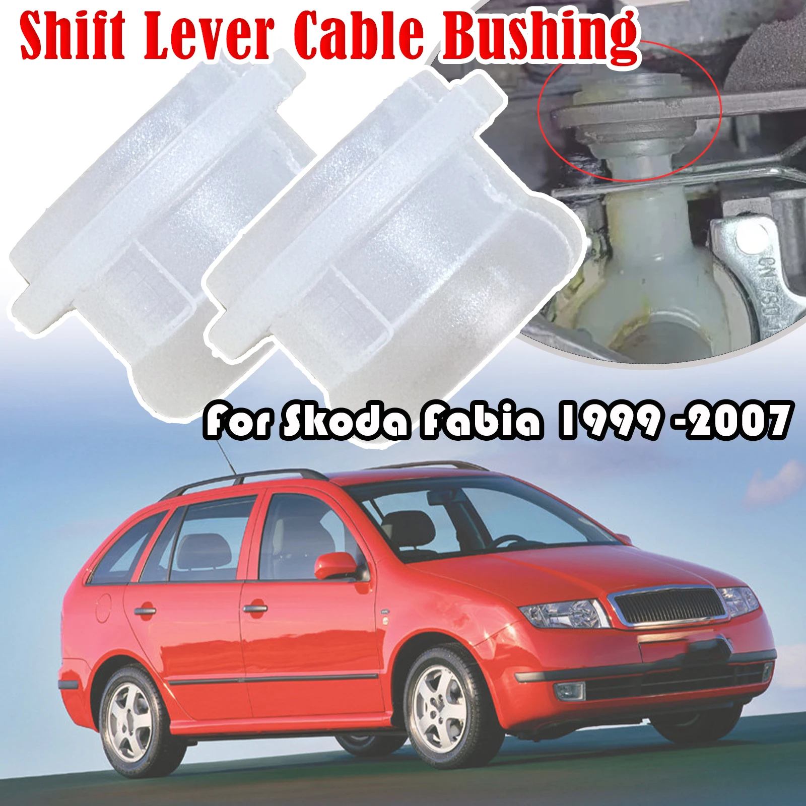 Manual Gear Shift Lever Cable Bushing Repair Kit For Skoda Fabia Gearbox Selector End Linkage Rubber Sleeve 1999 2000 2001- 2007