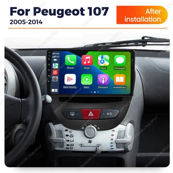 Autoradio Wireless Carplay Android Auto 2026 per Peugeot 107 Toyota Aygo Citroen C1 2005-2014 Lettore Multimediale Video GPS Navigatore