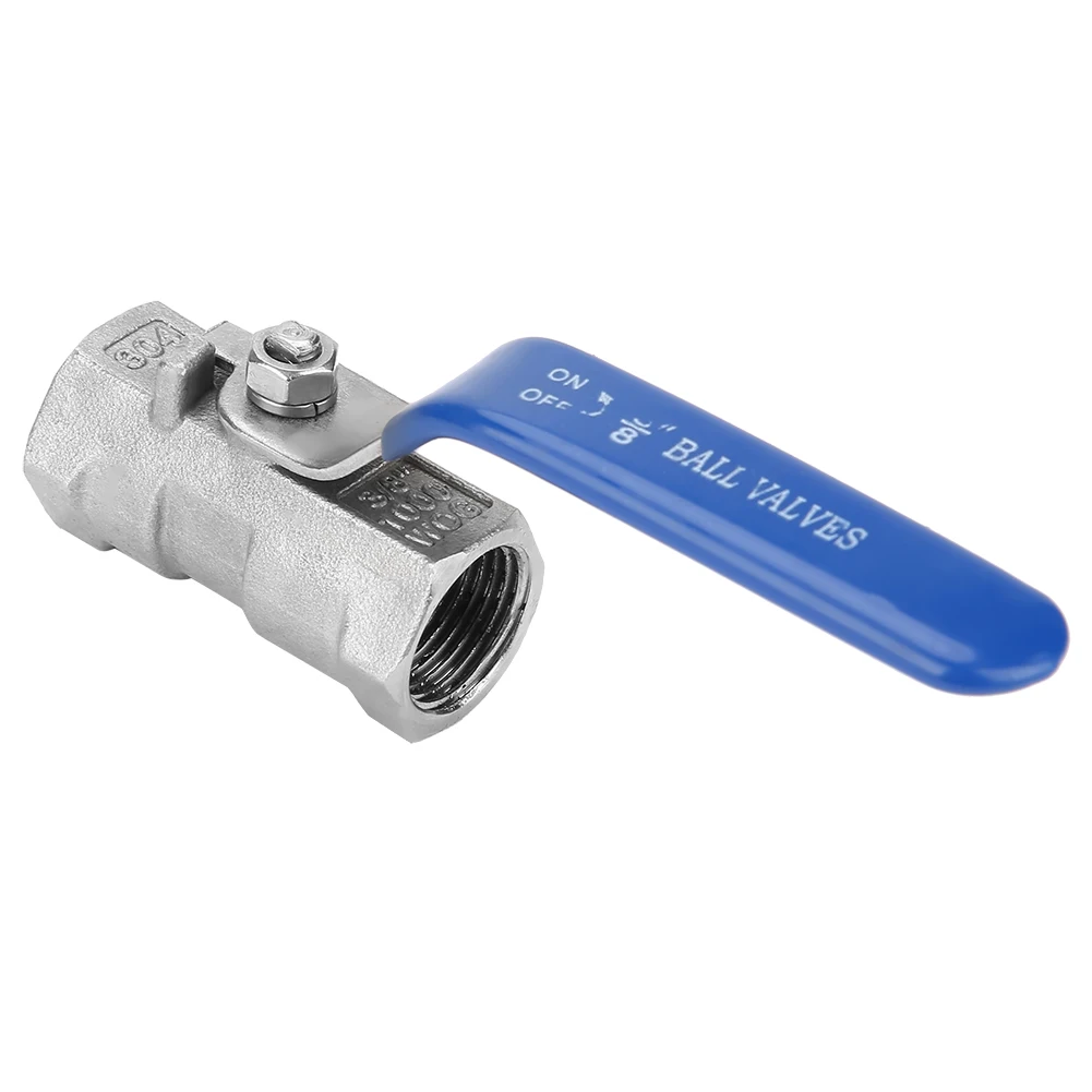 Stainless Steel SS304 Reduced Port Pipe Ball Valve Female Threaded 6 Sizes