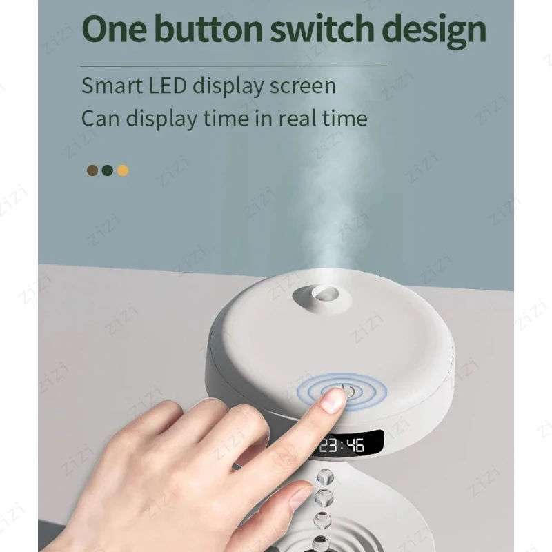 Anti Gravity Home Silent LED Intelligent Display Humidifier Anti Dry Burning Night Light Water Droplet Reflux Humidifier 4