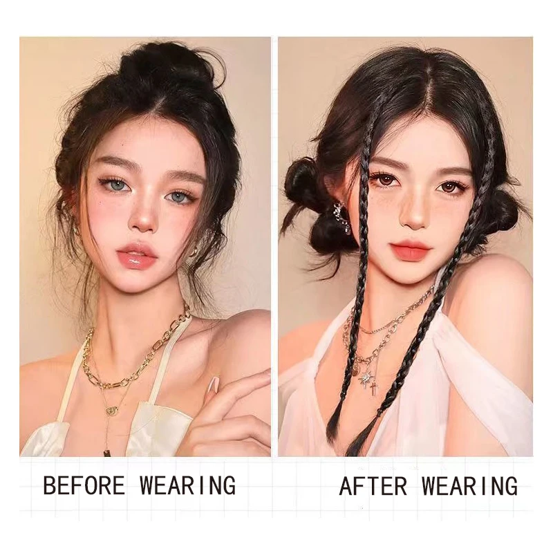 1pcs Synthetic  Braid Wig With Strong BB Clip Lightweight Box Braid Ponytail Hair Piece for Women for Party Daily