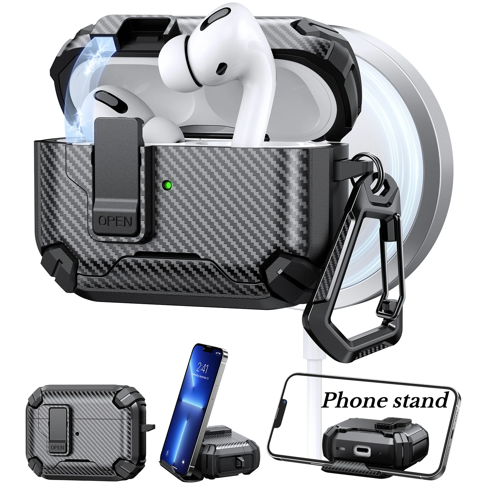 Enhanced Shockproof Security Cover with Phone Holder