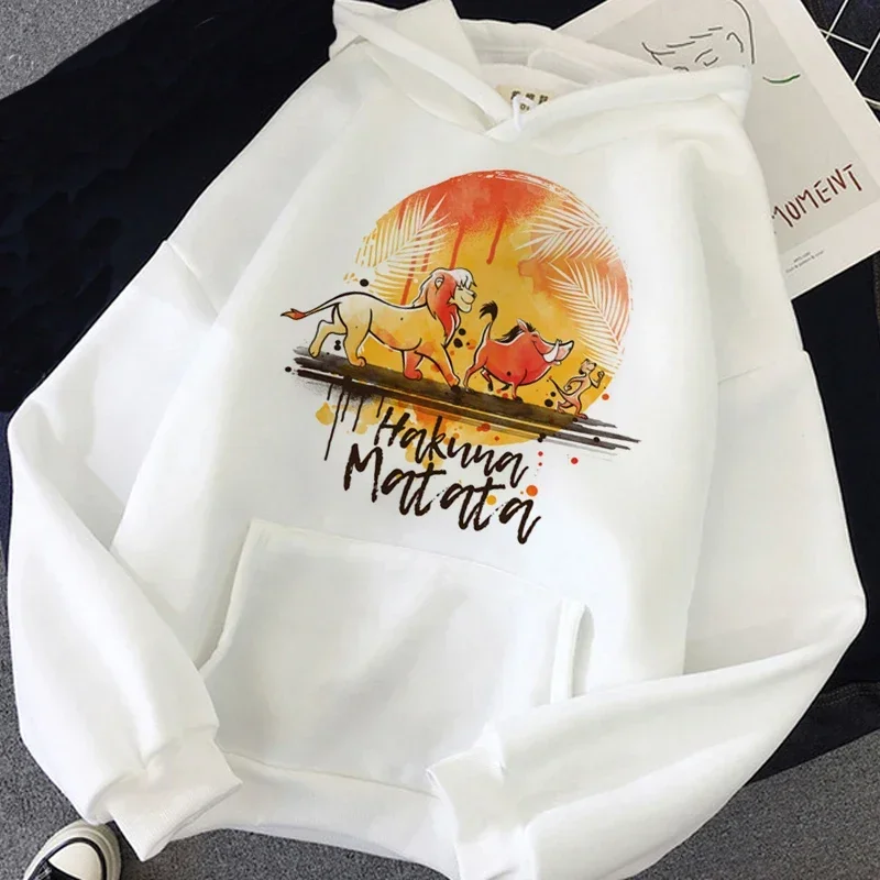 

Hakuna Matata Funny Simba Anime Hoodie Women The Lion King Kawaii Sweatshirt Graphics Harajuku Women Hoodie