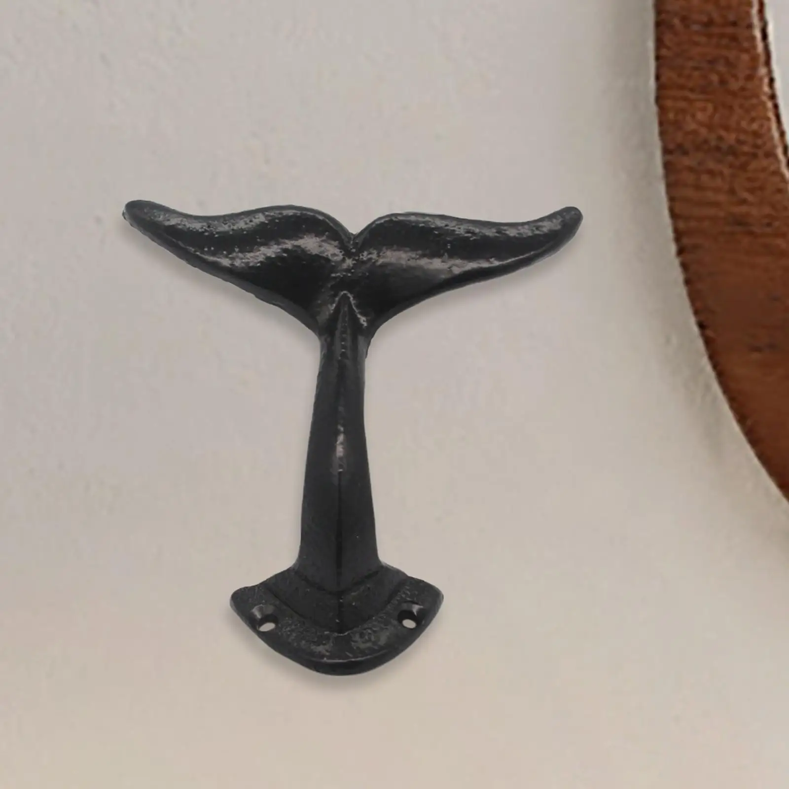 Whale Tail Hook Clothes Hook Cast Iron Whale Tail Wall Hooks for Towels Living Room 5