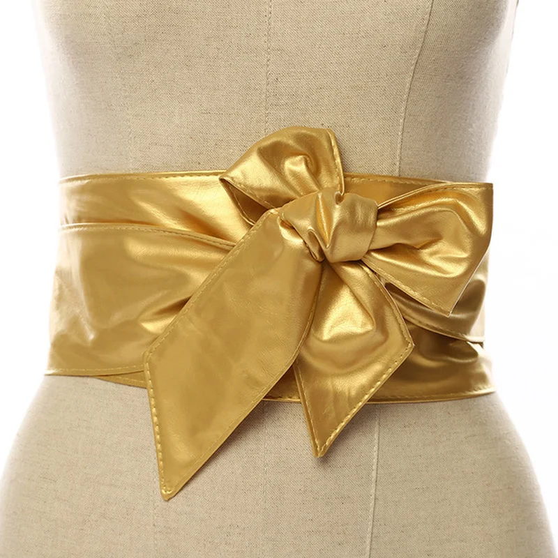 Fashion Girdle Female All-match Women's Dress Accessories Wide Bowknot Belt Length and Width