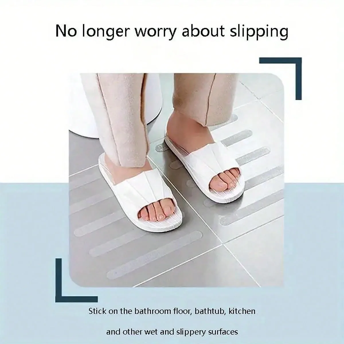 5pcs-Anti-slip Shower Stickers Shower Pedal Anti-slip Strips Waterproof Tape Shower Anti-slip Tape