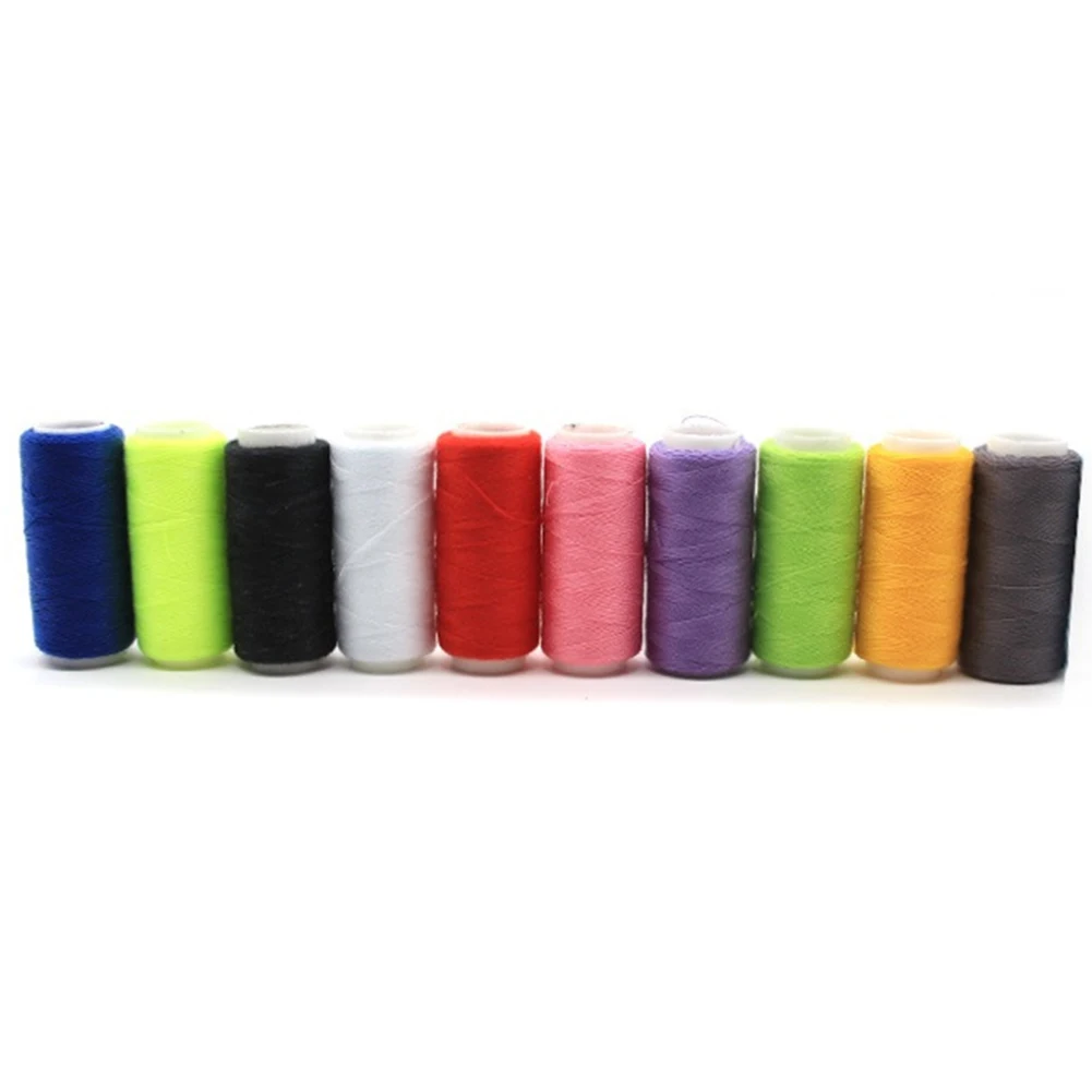 

10pcs 10 Colour Polyester Machine Embroidery Sewing Threads Hand Sewing Thread Craft Patch Steering Wheel Sewing Supplies