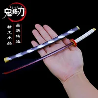 Demon Slayer Sword Rengoku Kyoujurou Nichirin Blade Alloy katana Sword Japanese Anime Weapon Model Christmas Gift Toys for kids 2