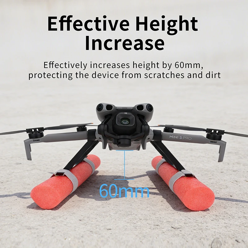 Kit flotteur atterrissage eau pour DJI Mini 5 Pro - Gris clair
