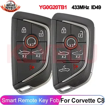 KEYECU For Chevrolet Corvette C8 2020 2021 2022 YG0G20TB1 Smart P/N: 13538852 13545155 13538851 13538850 Remote Key 433MHz ASK 1