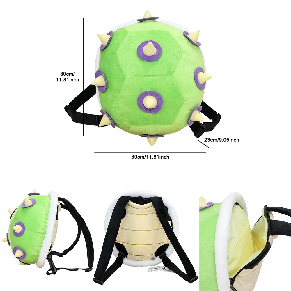 thumbnail image 1 of 9 Styles Super Mario Plush Backpack Koopa Troopa Bowser Lemmy Yoshi Turtle Shell Stuffed Plushie Toys Cartoon Peluche Dolls Bag, 1 of 5