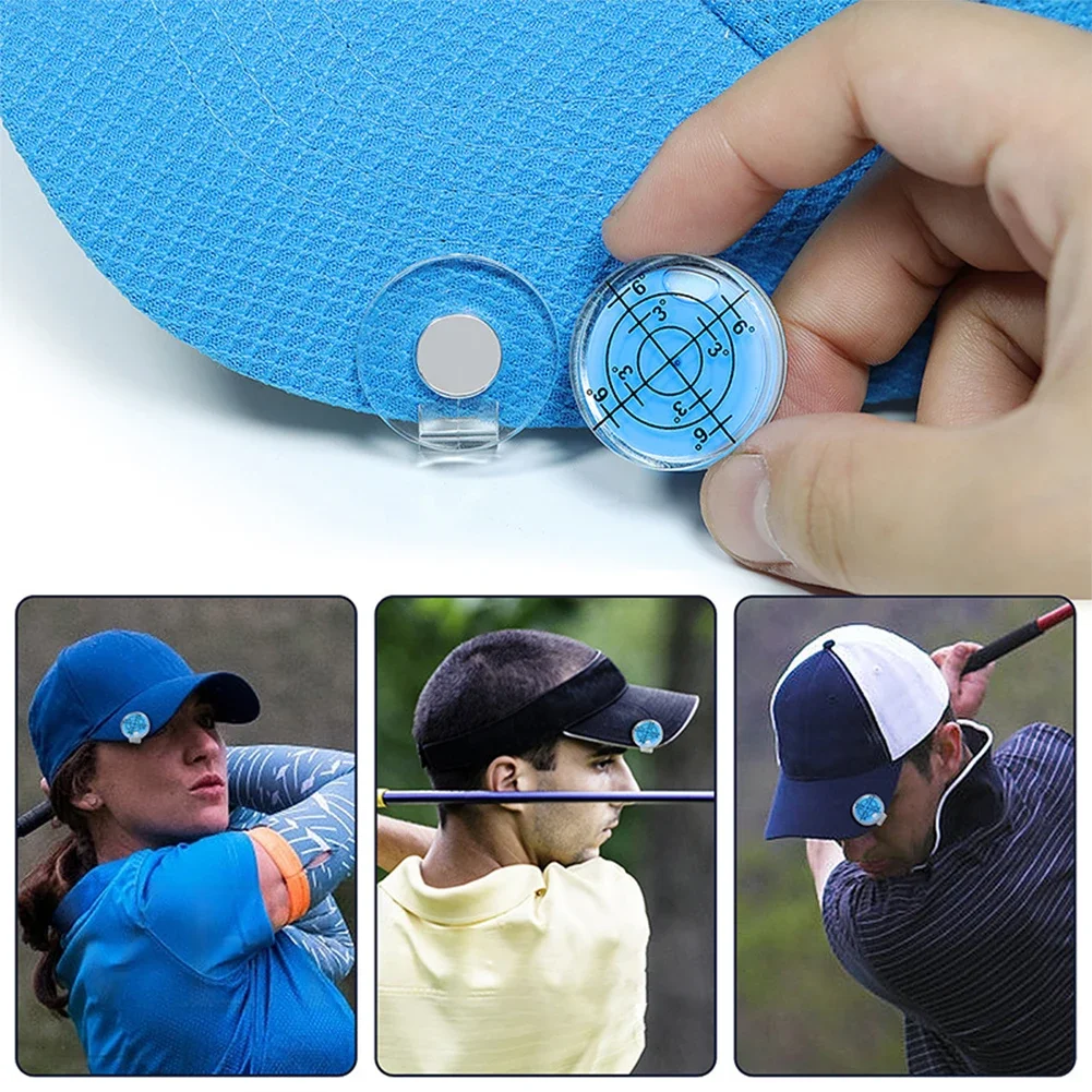Golf Hat Clip Golf Ball Marker Golf Club Hat caps Clip Golf Level Meter High Precision Putting Tools Golf Supplies Accessories