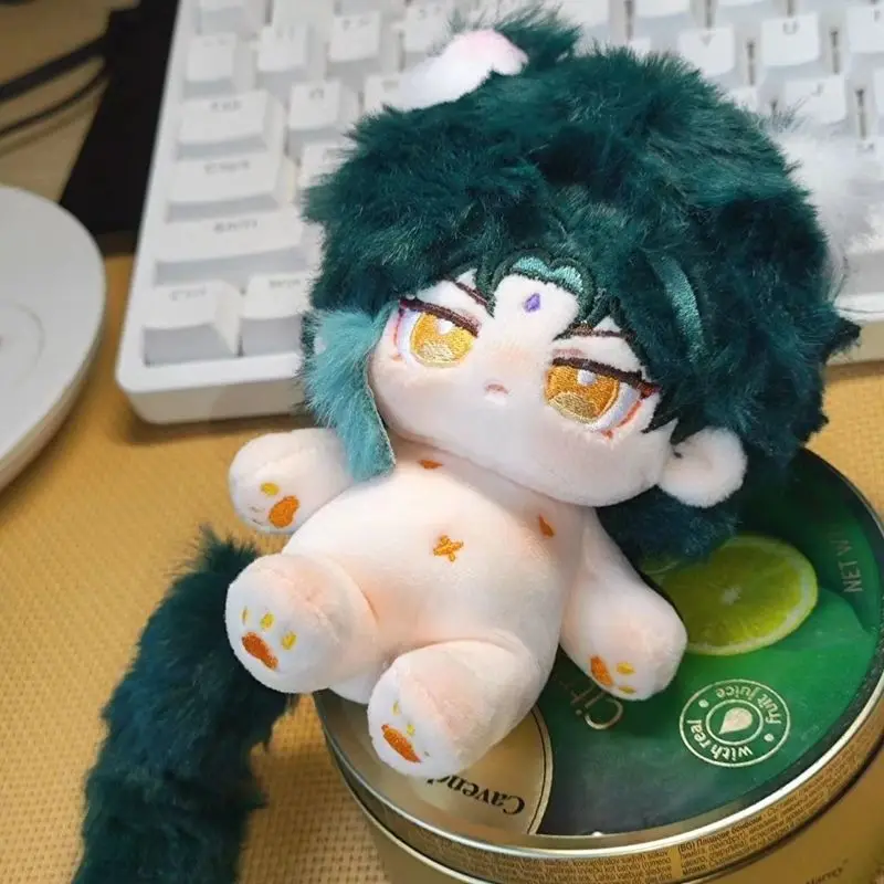 

10 см Аниме игра Genshin Impact Kawaii Косплей Мягкие плюшевые игрушки Фигурки мультфильм Xiao мини платье вверх одежда модель плюшевые куклы подарок