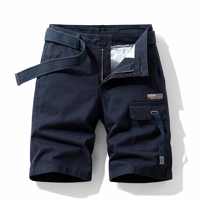 Outdoor Mountaineering Loose Cropped Pants Summer Menswear New Cargo Shorts Youth Straight Casual All-Match Middle Pants Men