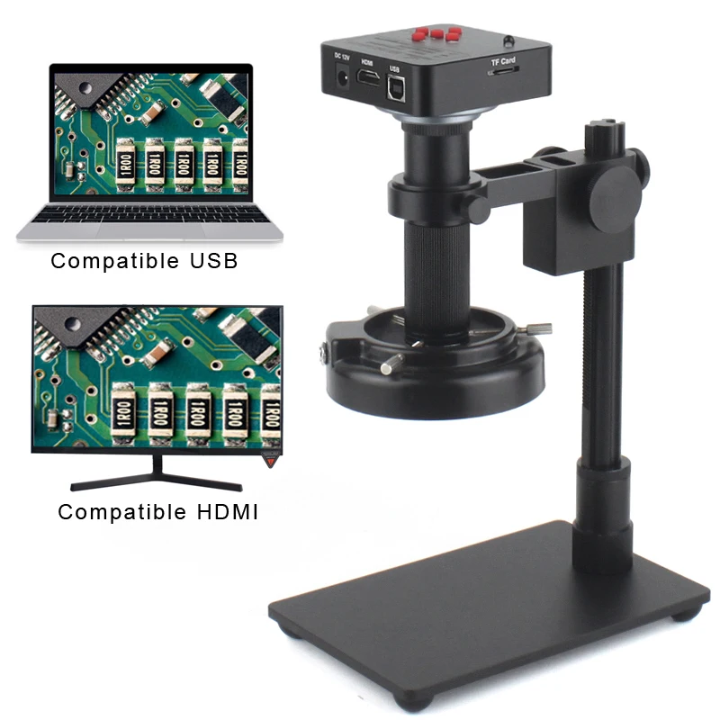 

38MP 2K 60PSF HDMI USB видеомикроскоп камера 150X объектив электронный промышленный цифровой микроскоп для ремонта телефона пайки