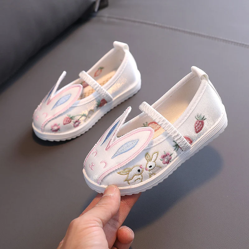 

Туфли с вышивкой для девочек, танцевальная Этническая детская обувь ручной работы в китайском стиле