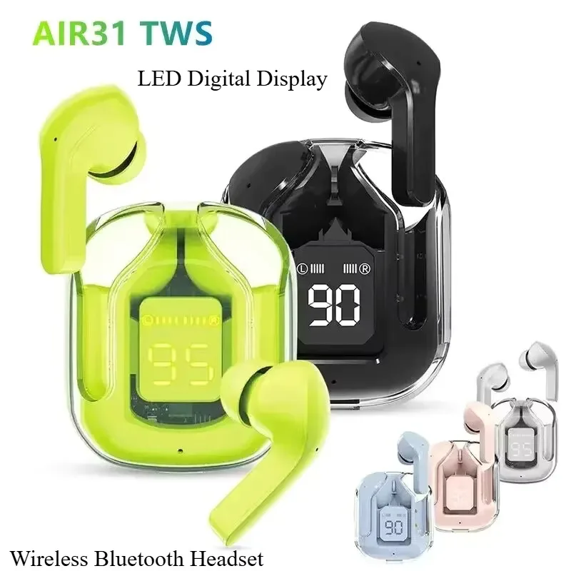 N27 Tws Wireless Bluetooth Headset Transparent Headphones ENC Power Digital Display Stereo Sound Earphones for All Smartphones 2