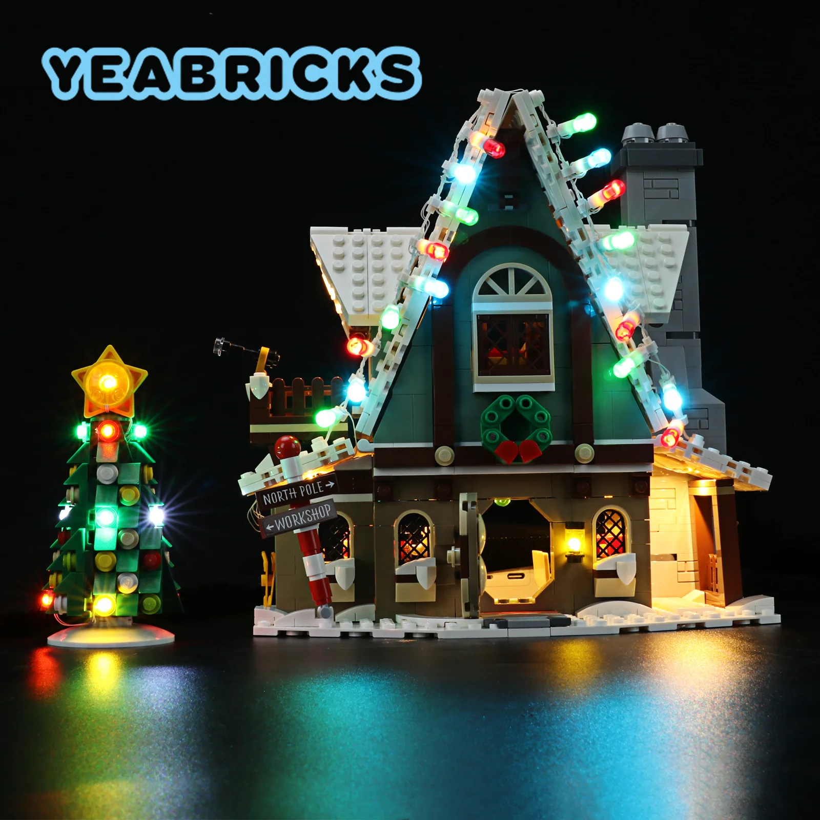 Kit Luci A Led Yeabricks Per Set Di Blocchi Da Costruzione Elf Club House 10275 (Non Includere Il Modello) Giocattoli Per Bambini Regalo Di Natale