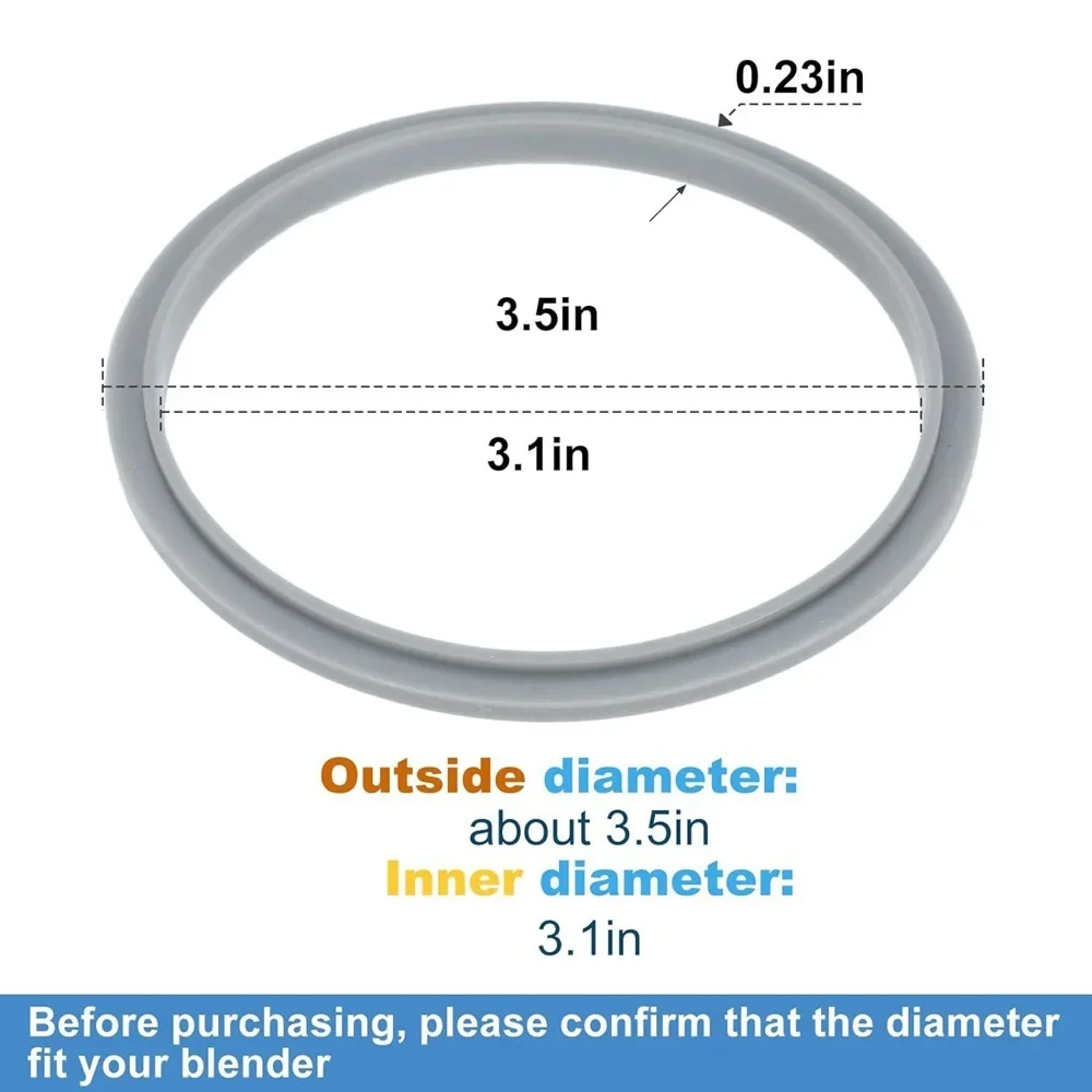 Description Picture 3 of item2 Pack Gray Gasket Replacement Parts Compatible with NutriBullet 600W 900W Blenders NB-101B NB-101S NB-201