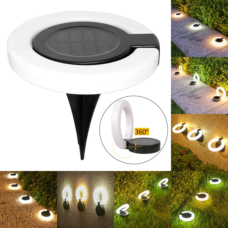 Outdoorové solární LED sad světel vodotěsný externí solární napájené lampa patio šermovat trávník krok balkon sluneční záře ulice světel