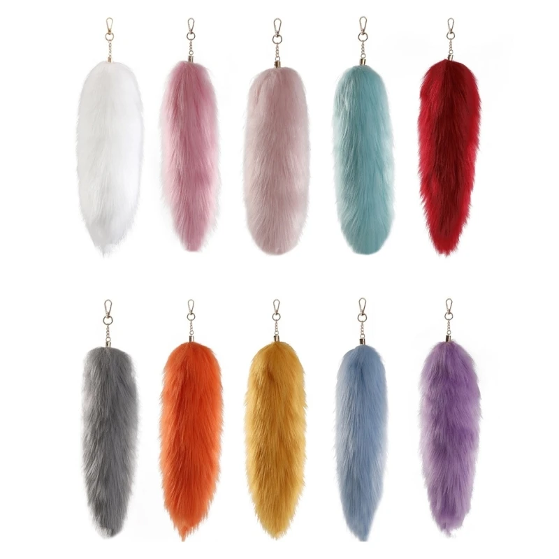 

Foxes Tail Keychain Furry Furs Foxes Tail Keyring Handbag Foxes Costumes Women F0S4