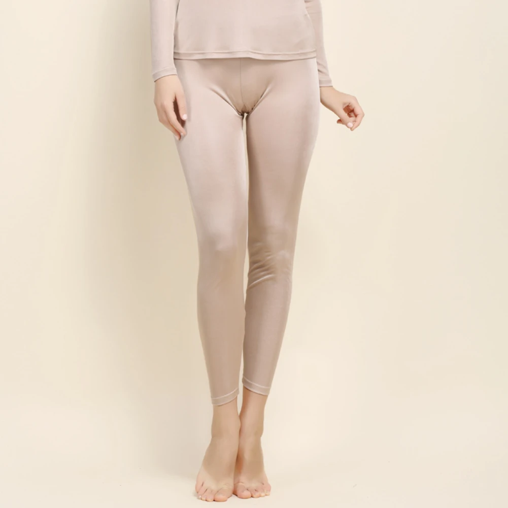 women silk top shirt leggings thermal underwear winter woman shirt clothes set inner wear sexy long johns warm pants pajamas