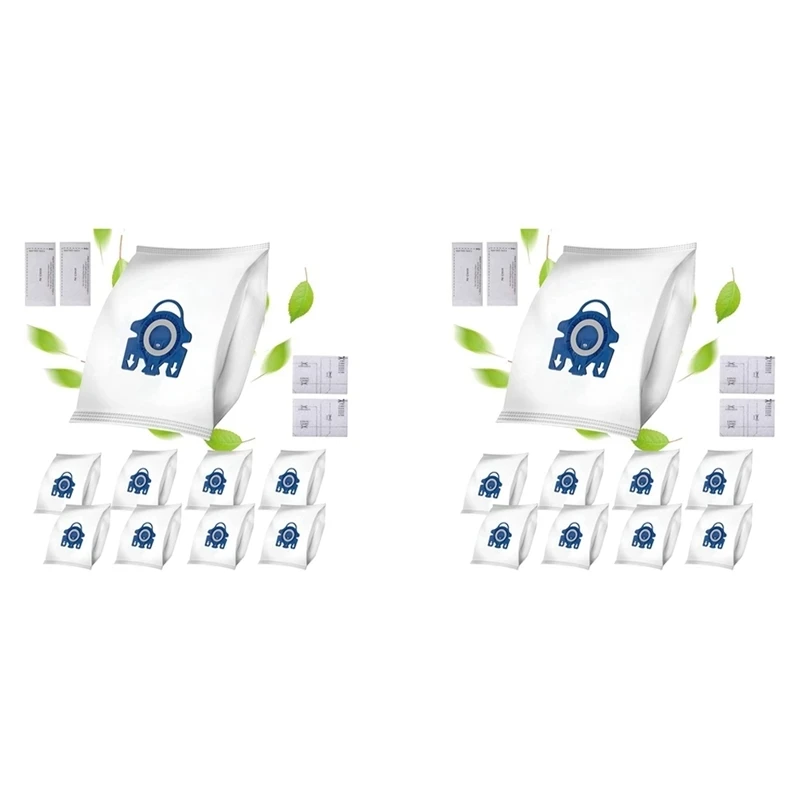 2 Set Sacchetto Per La Polvere 3D Efficiency Per Miele Gn 9917730 Hyclean Hoover Bags, 4 Compresse Air Clean E 4 Compresse Filtro Motore