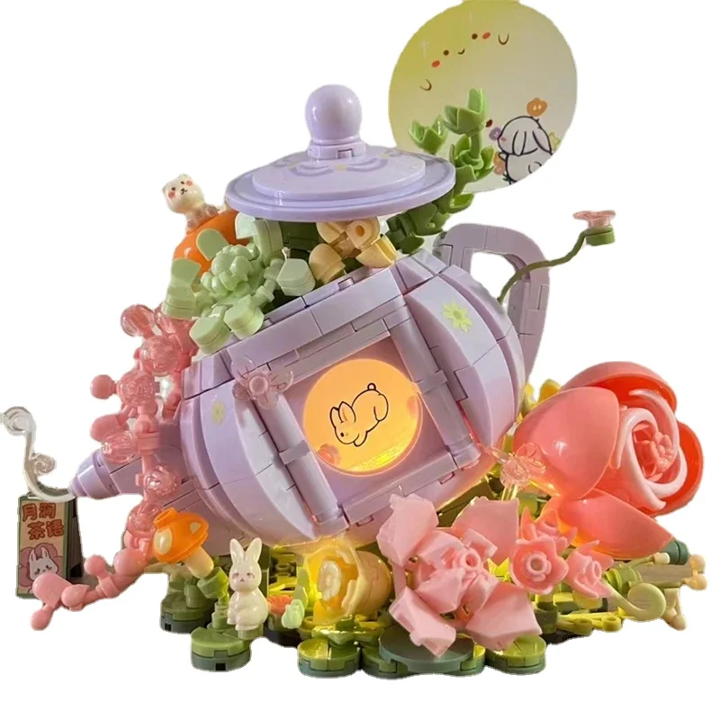 

SEMBO Simulation Flower House Series Building Blocks Small Particle Puzzle Building Kawaii Children's Toys Girls Birthday Gifts