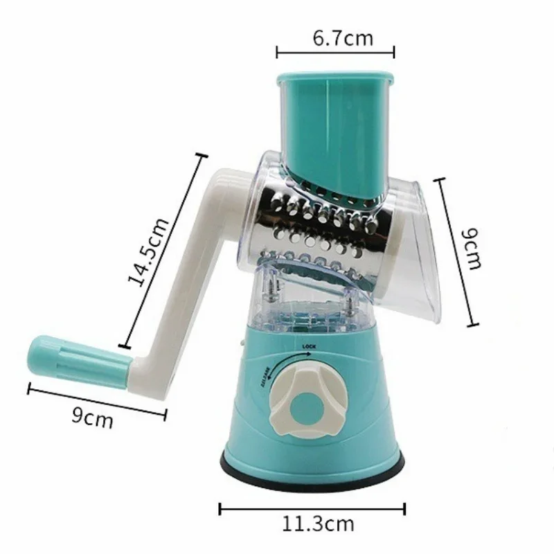 3-in-1 Vegetable Cutter Manual Rotary Cheese Grater Vegetable Cutter Hand Cranked Potato Slicer Multifunctional Kitchen Gadgets vegetable slicer vegetable cutter cheese grater
