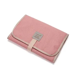 Foldable Waterproof Baby Diaper Changing Pad - Portable and Durable Toddler Changing Mat (Pink)