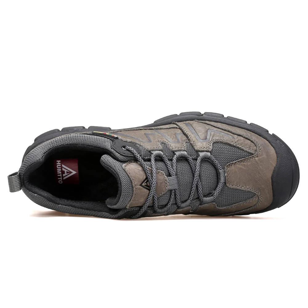 HUMTTO Leather Shoes for Men Luxury Designer Winter Casual Sneakers Breathable Outdoor Men's Sports Shoes Fashion Black Trainers