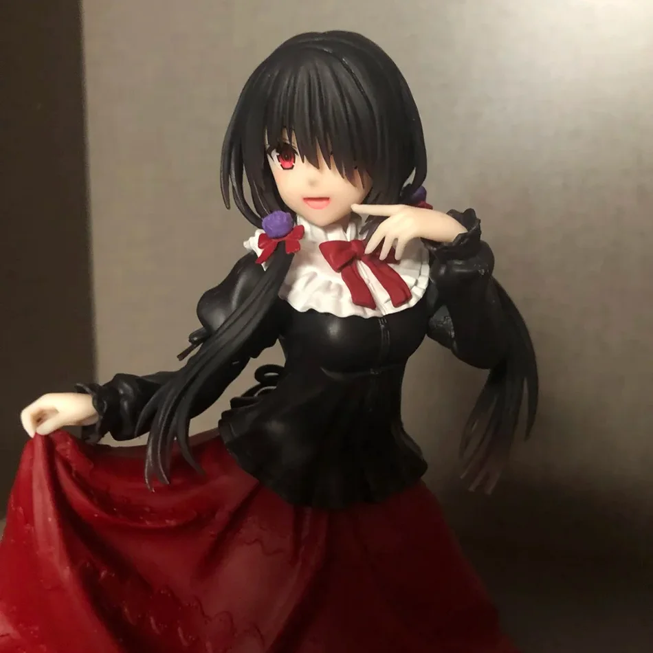 Anime Date A Live Tokisaki Kurumi Action Figure PVC 25 Cm - Ragazza Coniglio Nera, Statua Seduta Da Collezione