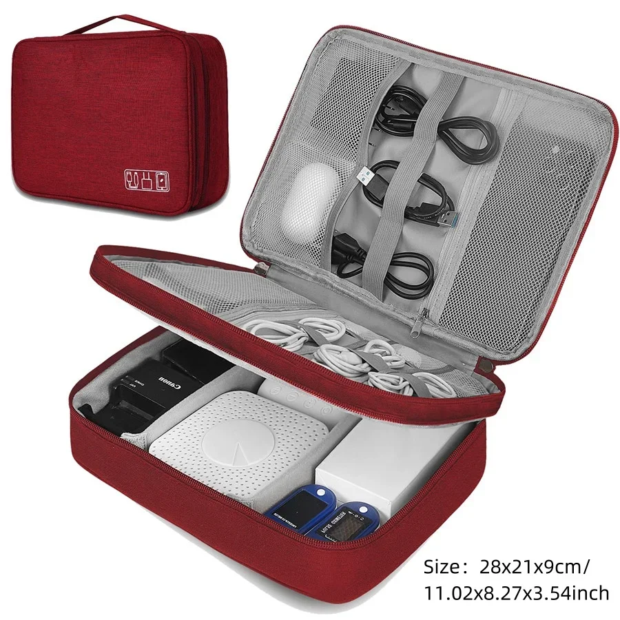 Compact Waterproof Storage Pouch for Digital Accessories and Cables