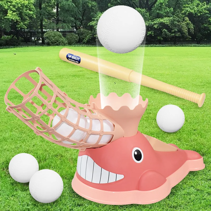 

Automatic BaseBall Machine Toy Outdoor Foot Stepped Baseball Catapult Tennis Racket Parent child Interaction Fun Game Kid Gift