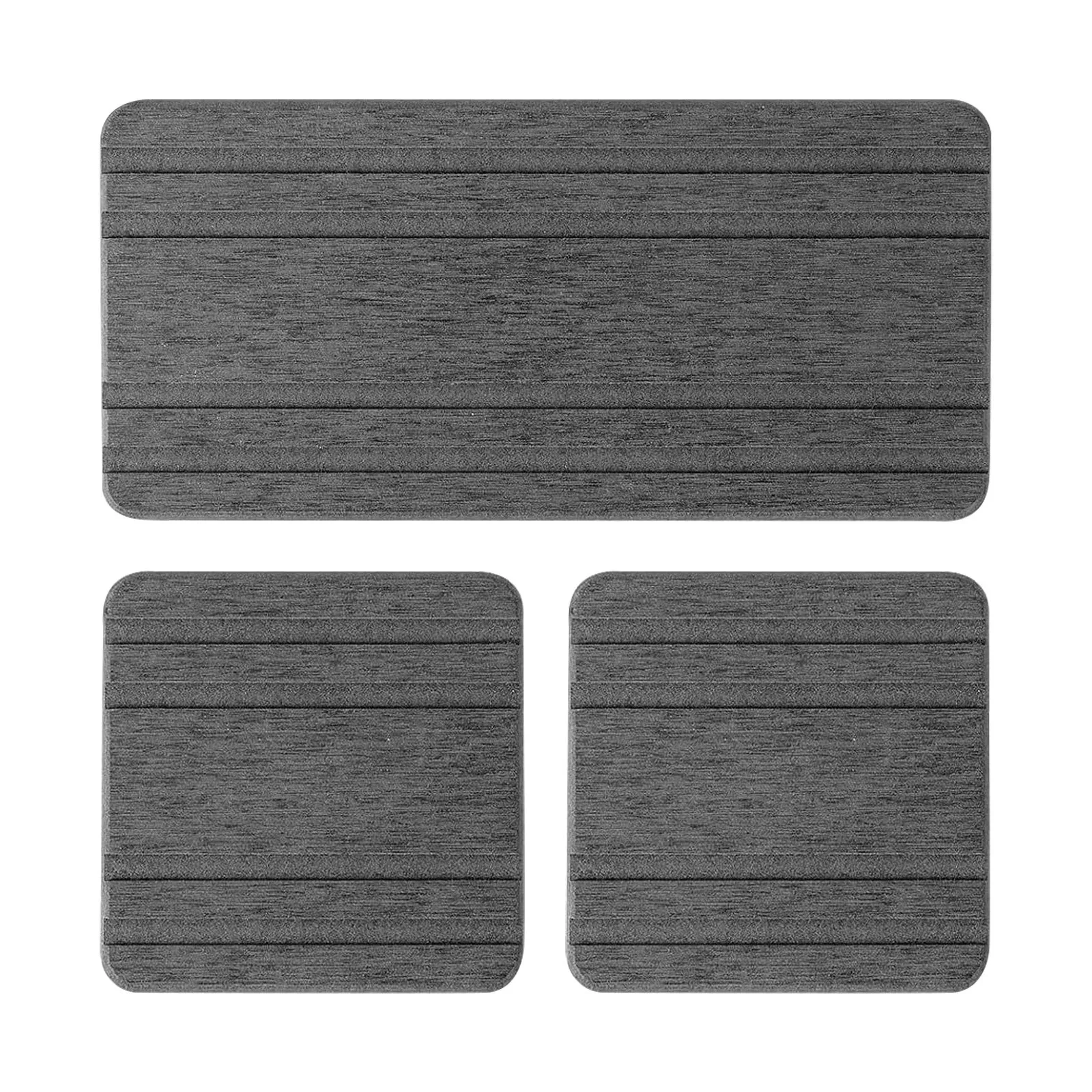 3pcs Large Absorbent Stone Tray Dry And Tidy Diatomaceous Earth Stone Sink Tray Instant Dry Sink, Sponge Hand Soap Holder 3