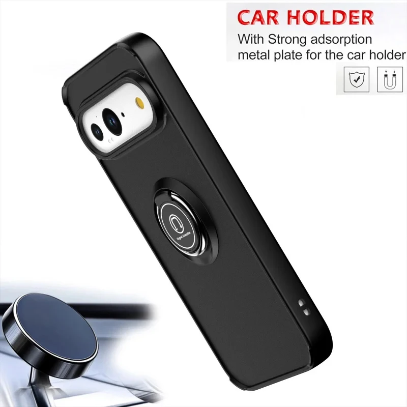 Luxury Matte Phone Case With Rotating Ring Holder For Google Pixel_voghion.com