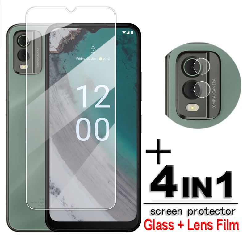 

For Nokia C32 Glass For Nokia C32 4G Tempered Glass 6.5 inch Transparent Full Glue Screen Protector For Nokia C32 Lens Flim