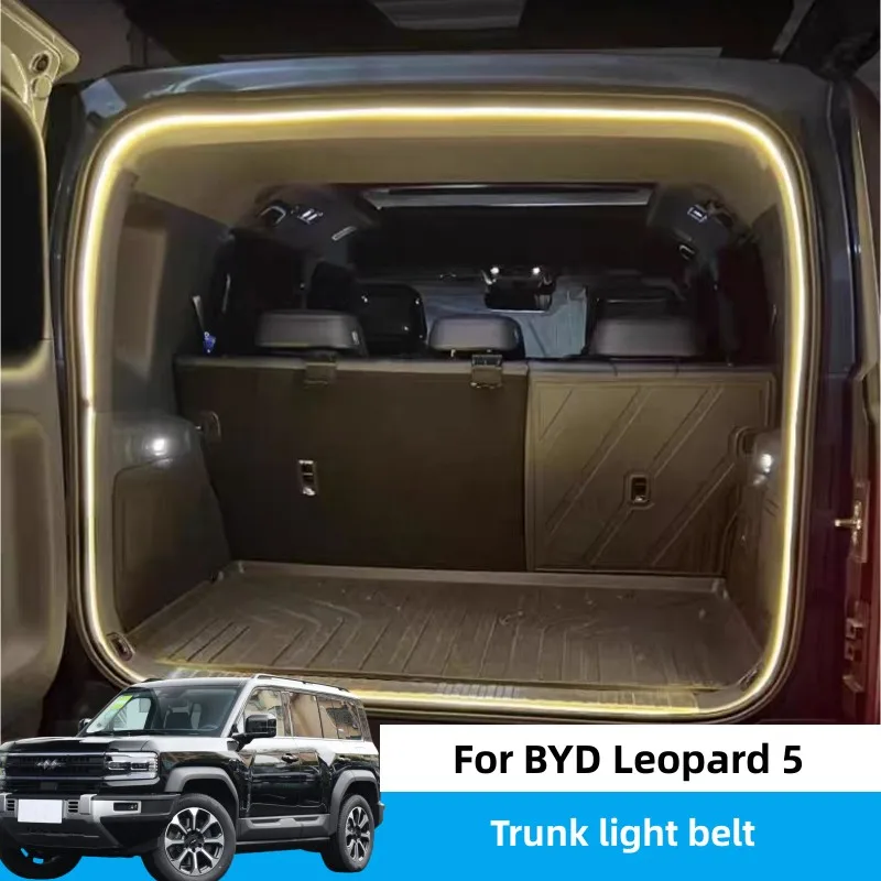 Car Trunk Light Belt Trunk Modified Lighting Atmosphere Light For BYD Leopard 5 FangChengBao 5 Car Accessory