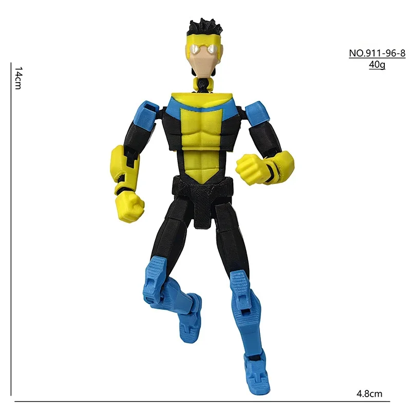 3D Printed Superheroes Anime Multi-Jointed Action Figures Ornaments Gifts