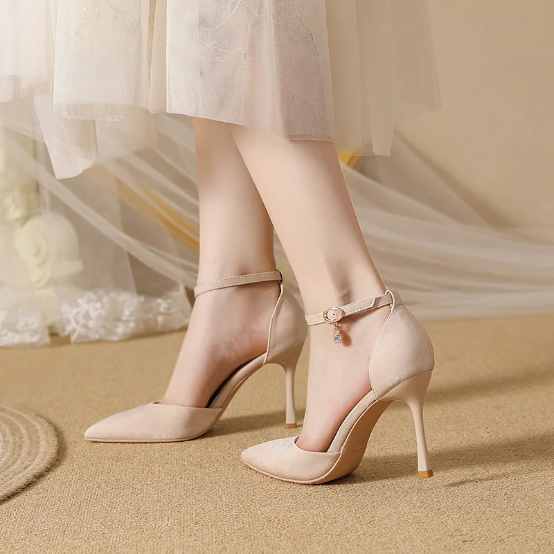 Heels Pretty Calzados Small Size 30-44 Women High Heel Shoes Suede